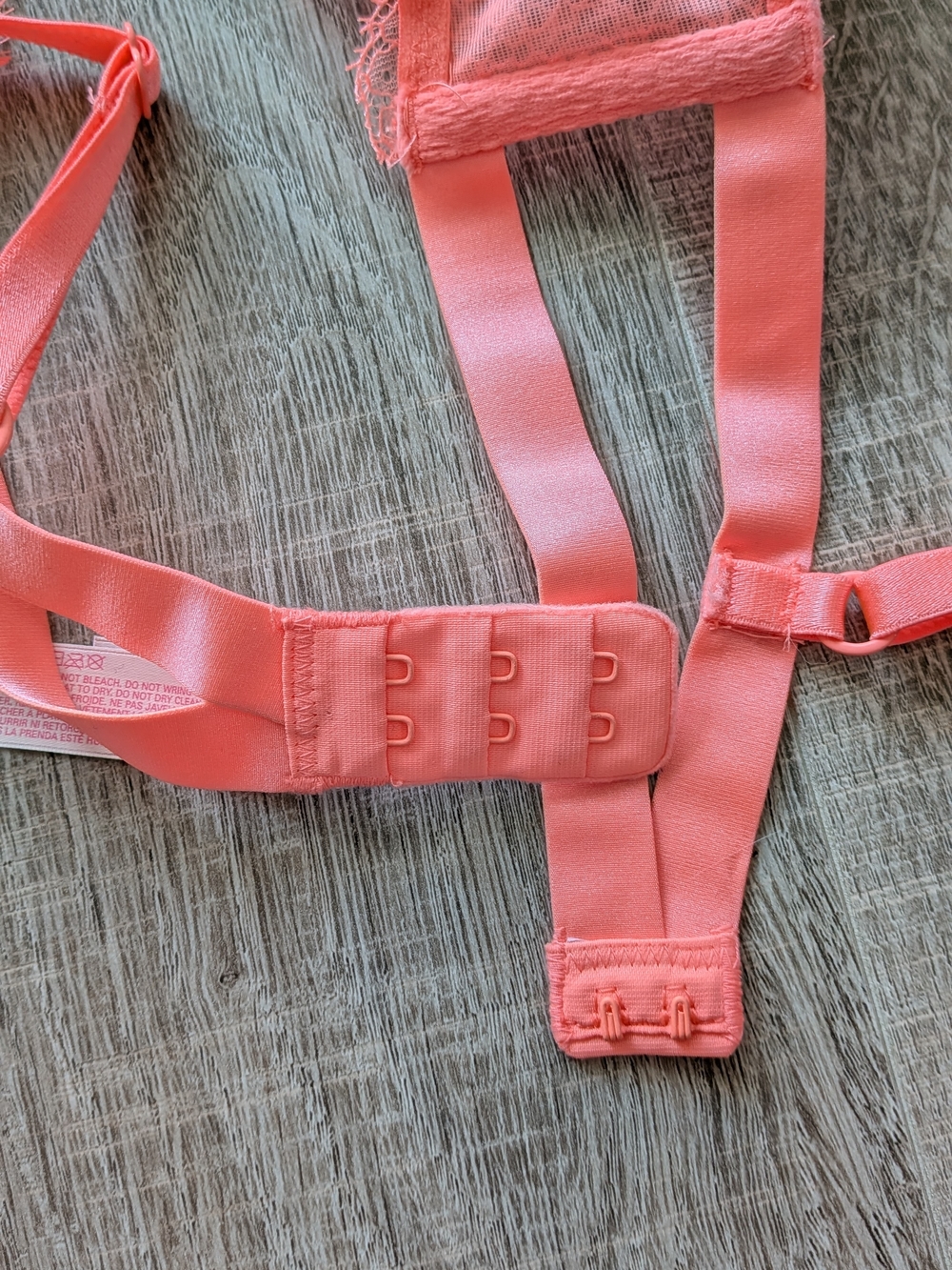 NWOT Victoria's Secret Nude Orange Metallic Thread Lace Rhinestone Bow Strappy P - Picture 7 of 10